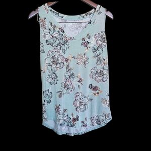 Maurices Mint Floral Tank Top